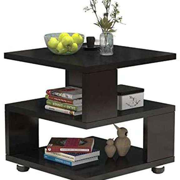 Cube Nightstand Modern Fashion Style 2 Tier Rectangular