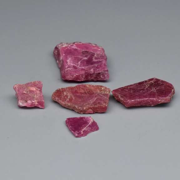 Untreated 28.39ct collectors uncut Ruby set