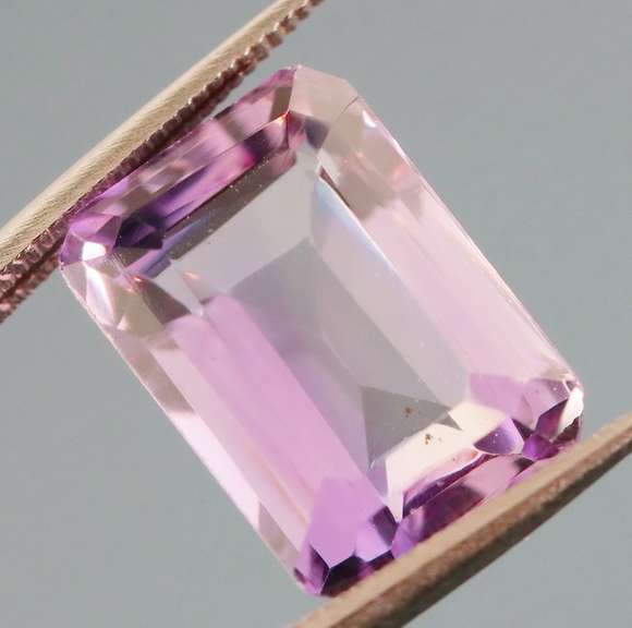 Bright violet 6.36ct emerald cut Amethyst