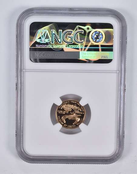 PF70 UCAM 2000-W $5 American Gold Eagle 1/10 Oz. .999 Fine Gold NGC