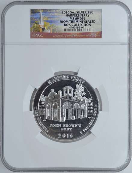 2015 5 Ounce Harpers Ferry West Virginia NGC MS69 DPL