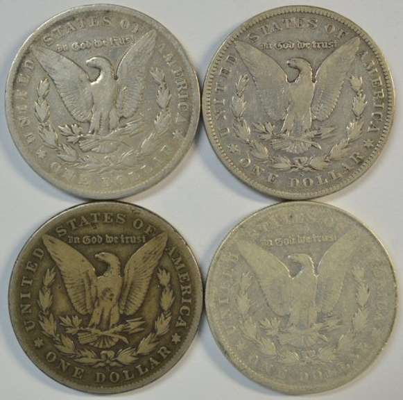 Scarce 1901-S, 1902-S, 1903-S, & 1904-S Morgan Silver Dollars