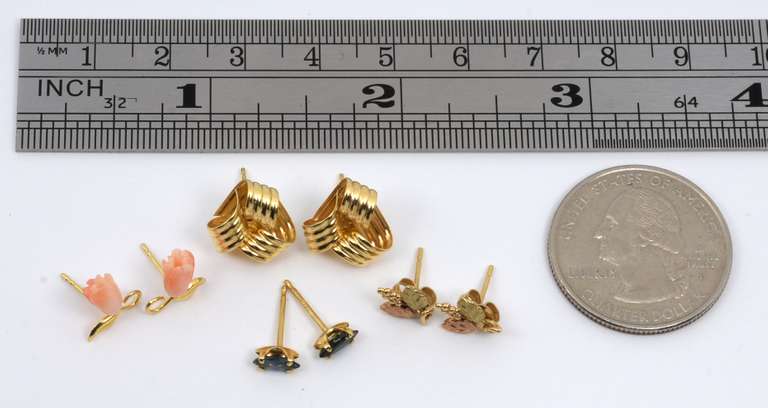 Four diverse Pairs of Stud Earrings