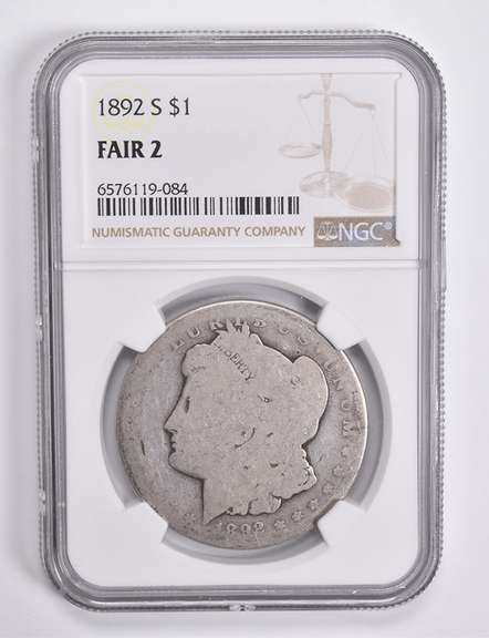 FAIR 2 1892-S Morgan Silver Dollar NGC Lowball Low Ball