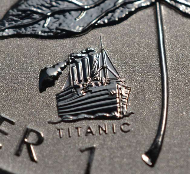2012 Canadian Maple Leaf Reverse Proof Titanic Privy Mark BU 1 Ounce Silver