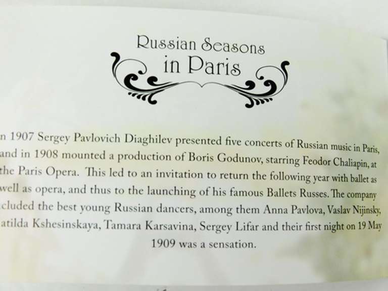 Russian Ballet in Paris Music Box w/3 Coins, .999