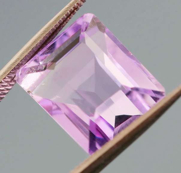 Bright violet 7.49ct emerald cut Amethyst