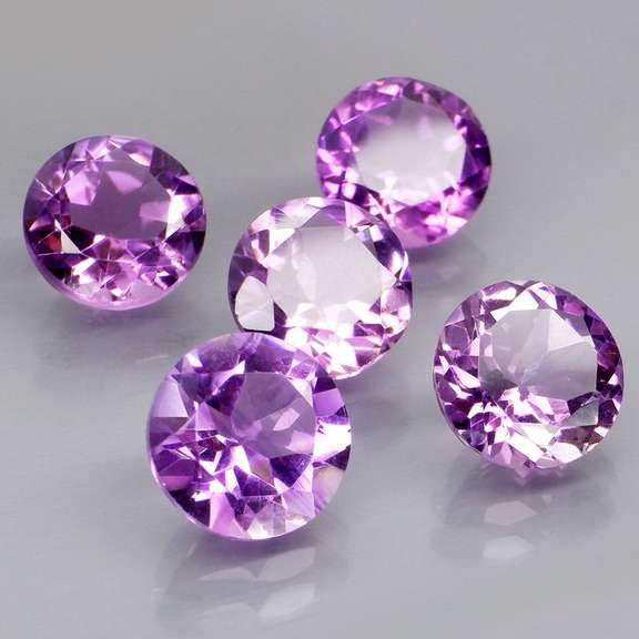 Tremendous 8.61ct 8mm real Bolivian Amethyst set