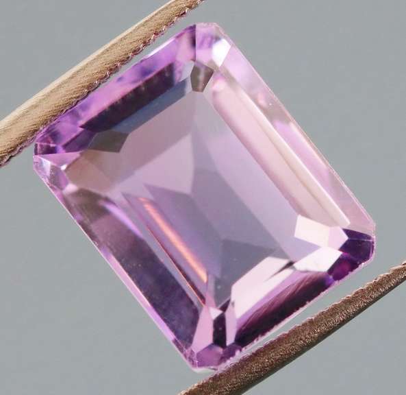 Bright violet 5.07ct emerald cut Amethyst
