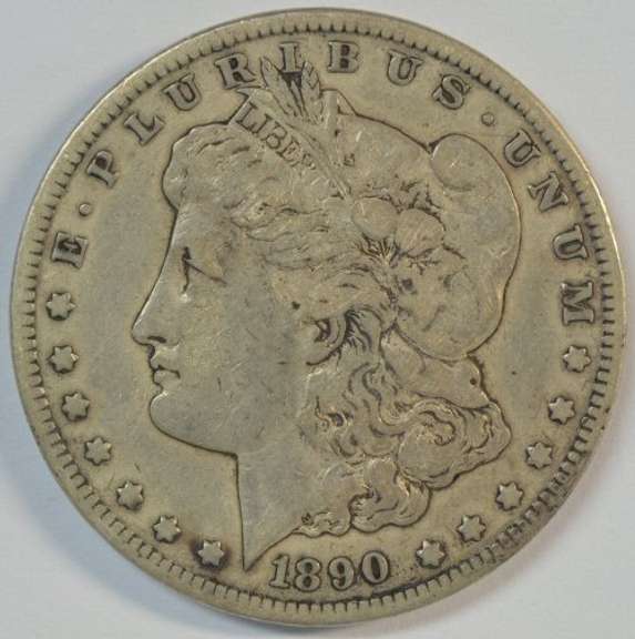 Sharp better date 1890-CC Morgan Silver Dollar. Key date