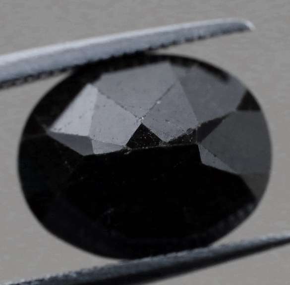 Rich 3.44ct blue black oval cut Sapphire