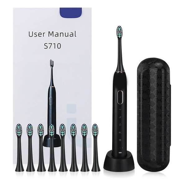 Sonic Electric Toothbrush With 8 Brush Heads