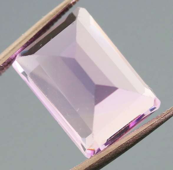 Bright violet 6.53ct emerald cut Amethyst