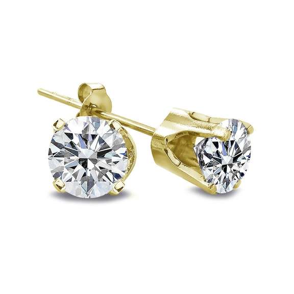 Diamond 14K Yellow Gold Earrings