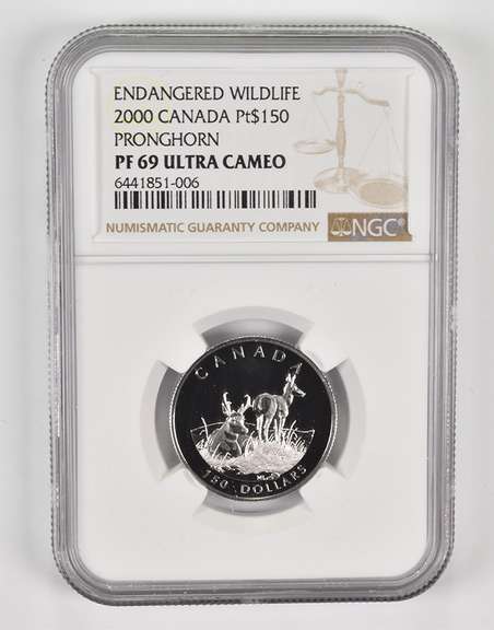 PF69 2000 Canada $150 Platinum - Pronghorn - Endangered Wildlife NGC