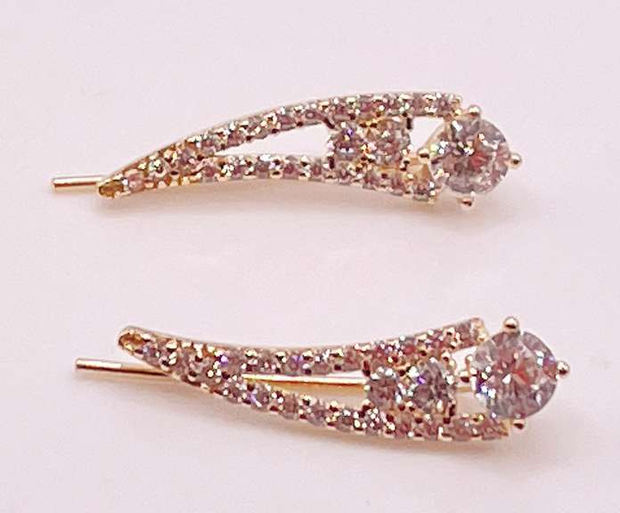 14kt Solid Yellow Gold & Diamond Earrings