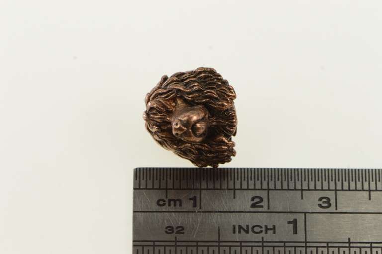 Copper 3D Poodle Fluffy Dog Breed Slide Bead Charm/Pendant