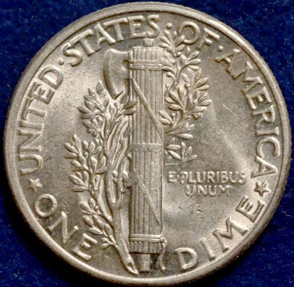 1945 Mercury Dime BU