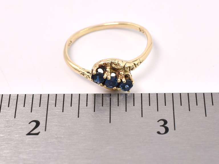 Dazzling Blue Sapphire Ring In 14K Gold