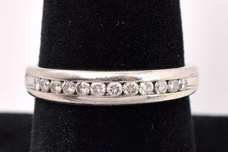 Adorable Diamond Ring In 14K White Gold
