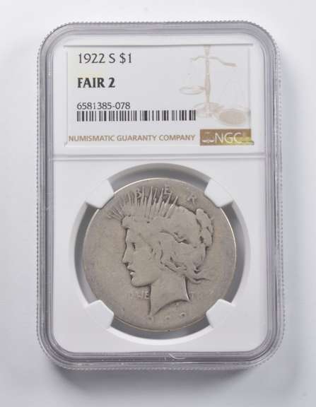 FAIR 2 1922-S Peace Silver Dollar NGC