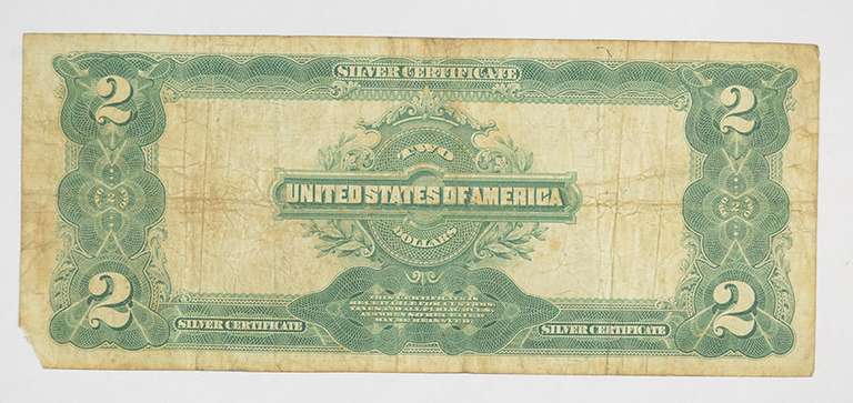 1899 $2 Silver Certificate Note - Horse Blanket