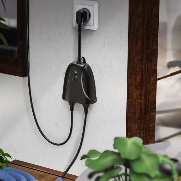 Dual Outlets IP44 Smart WIFI Socket 3680W