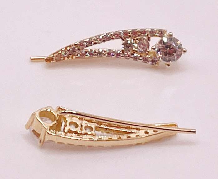 14kt Solid Yellow Gold & Diamond Earrings