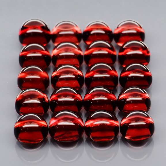 Incredible 8.75ct open color Mozambique Garnet cabochon set
