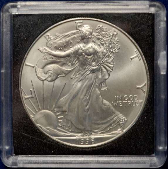 1996 American Silver Eagle BU In Plastic Capsule