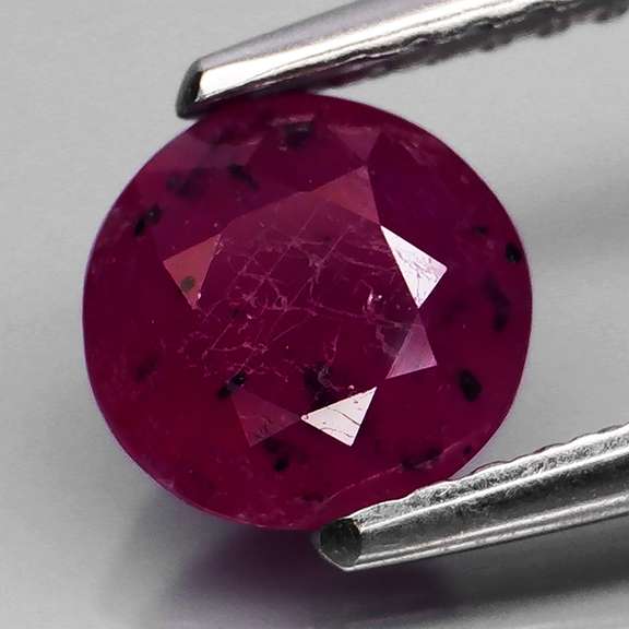 Rich violet red 1.23ct unheated Winza Ruby solitaire