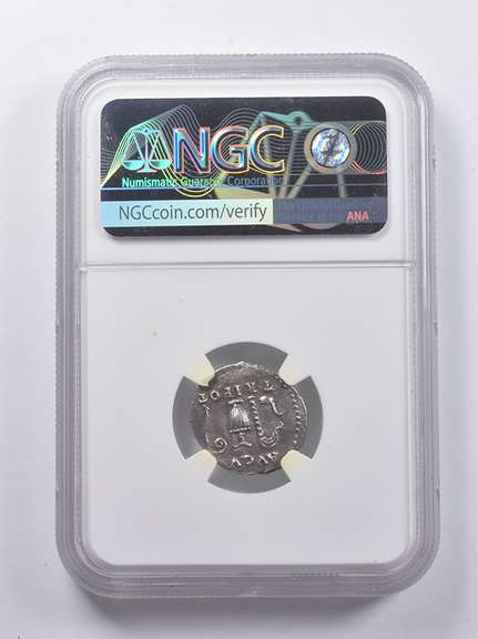 CH EF AD 69-79 Roman Empire AR Denarius (2.89g) Vespasian NGC Ancients