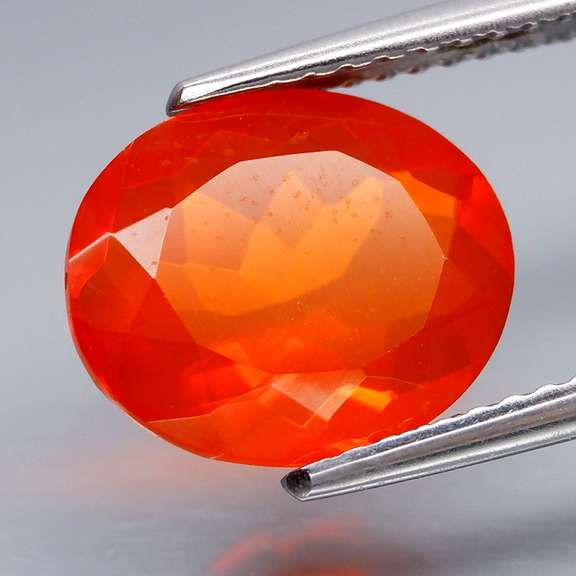 Vibrant top color 2.14ct bright orange Fire Opal
