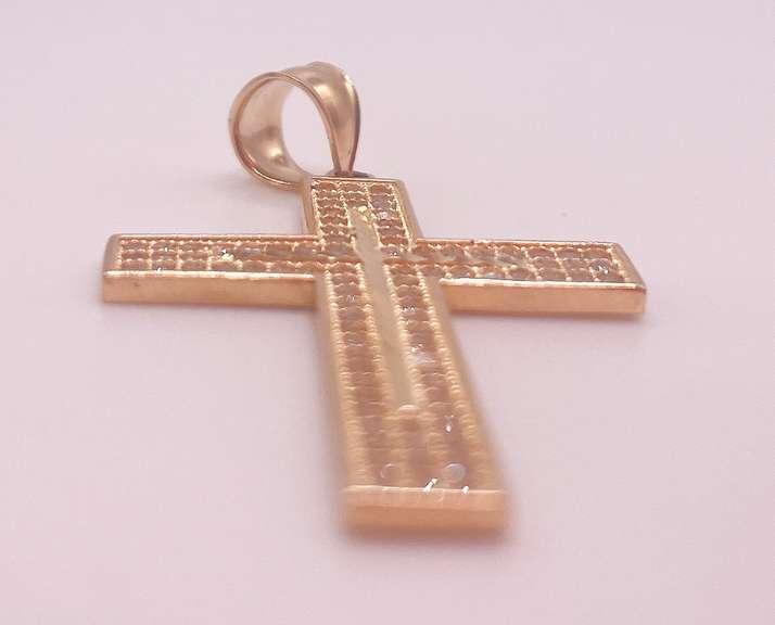14kt Solid Yellow Gold Cross Pendant