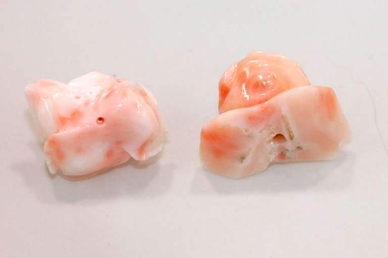 Hand-carved Natural Coral Roses - 9 grams