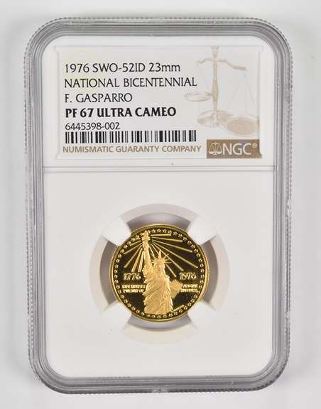 PF67 UCAM 1976 SWO-52ID National Bicentennial - 23mm - F. Gasparro NGC