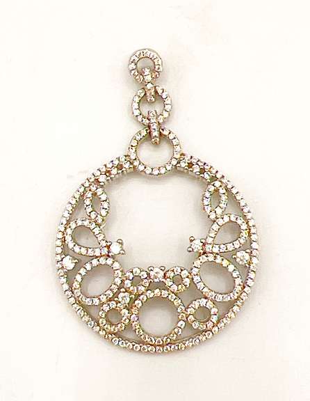 Gorgeous Sterling Silver Pendant with CZ Accents!