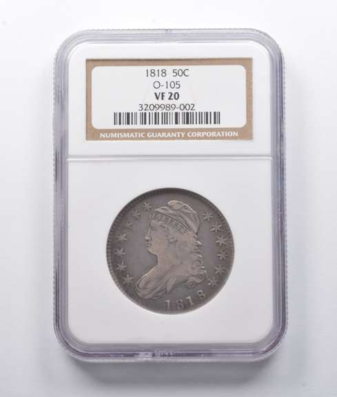 VF20 1818 Capped Bust Half Dollar O-105 NGC