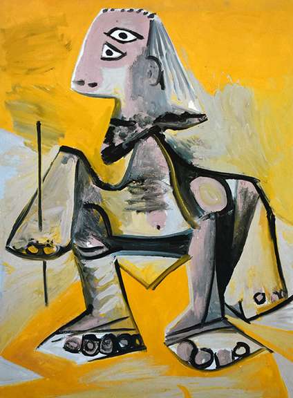 Pablo Picasso, Croudy With Crouching Man
