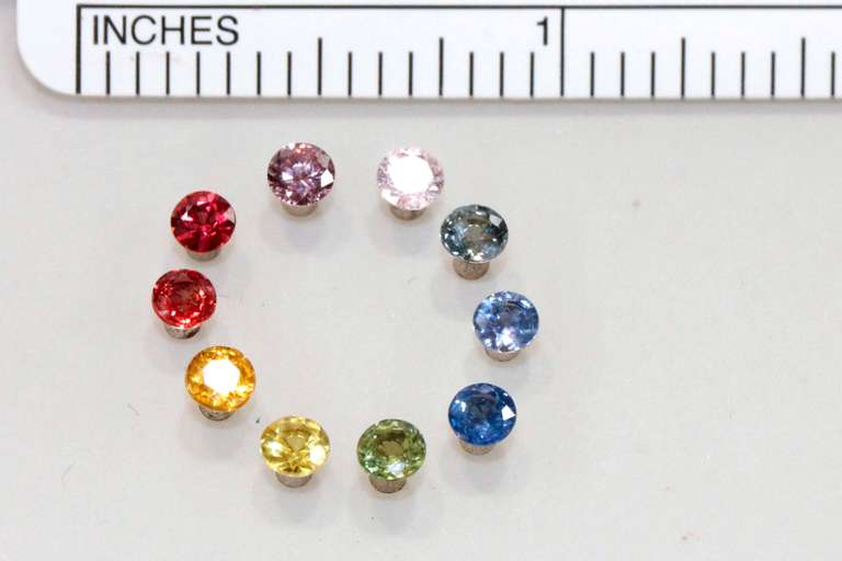 Rainbow Colors of Sapphire - 10 Piece Set