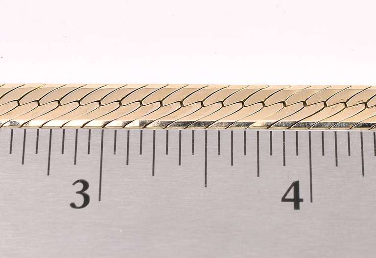 Sturdy Snake Link Chain Necklace In 14K Yellow Gold