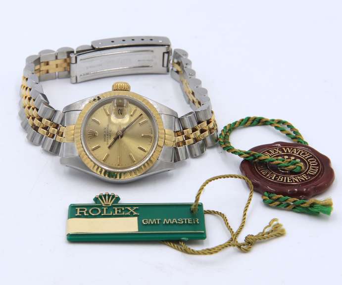 Rolex Date-Just 2 Tone Champagne Dial Watch