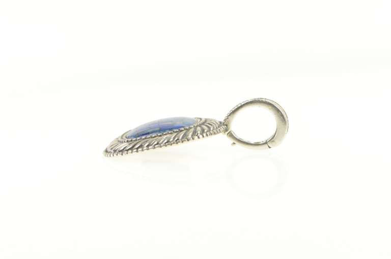 Sterling Silver Sodalite Lapis Mosaic Carolyn Pollack Relios Pendant