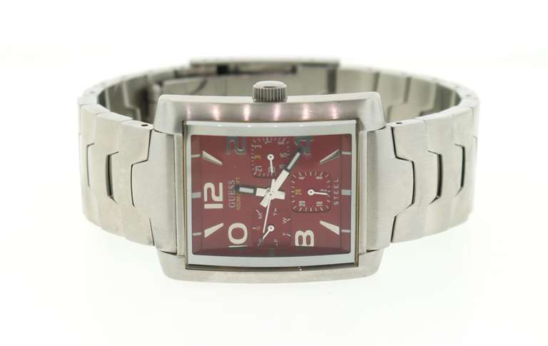 Radically Red Brand New Guess Men's Steel Watch