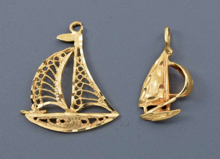 Nice Pair of Sailboat Charms