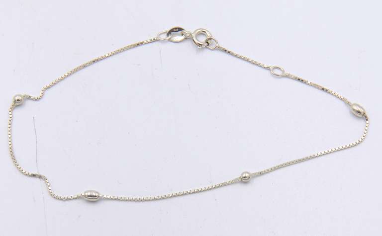 Lot of 2 Vintage 925 Sterling Silver Anklets
