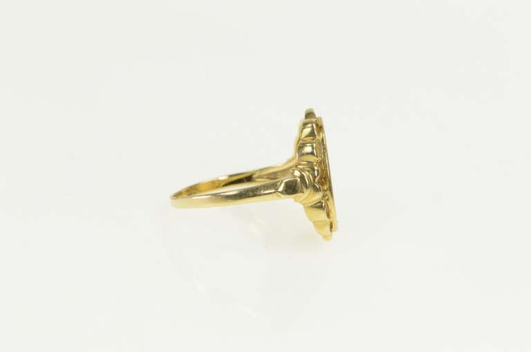14K Yellow Gold G B D Monogram Initial Name Letter Vintage Ring