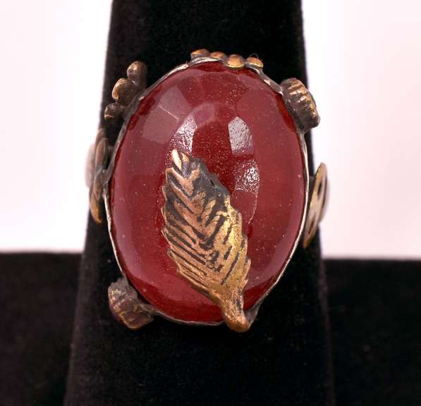 Ravishing 9.57CTS Red Quartz Ring in Sterling Silver