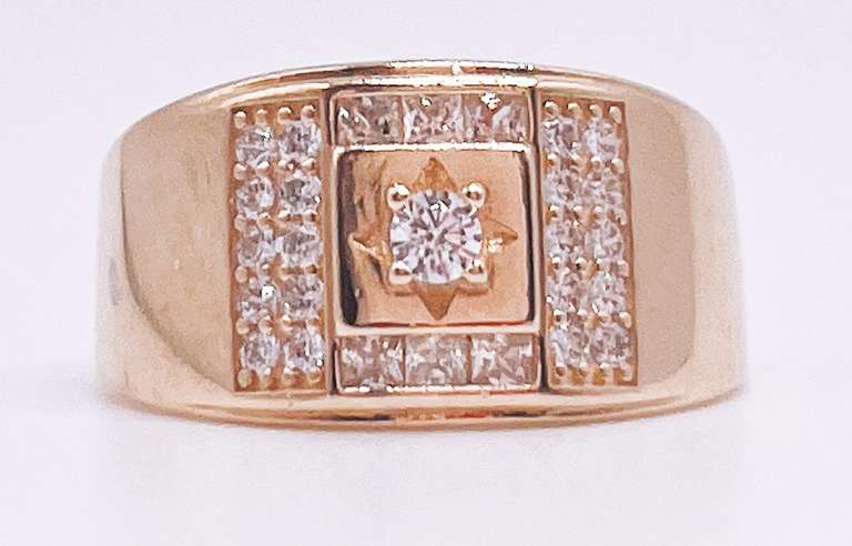 14kt Solid Yellow Gold Men's Ring