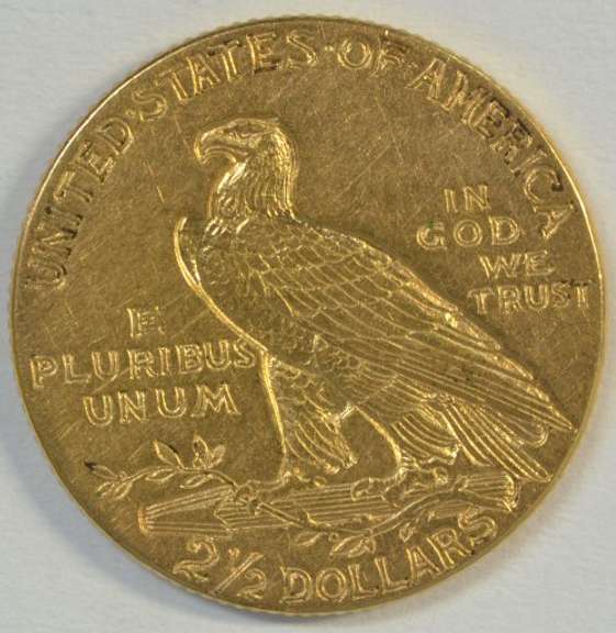 Better date 1912 US $2.50 Indian Gold Piece in nice condition.